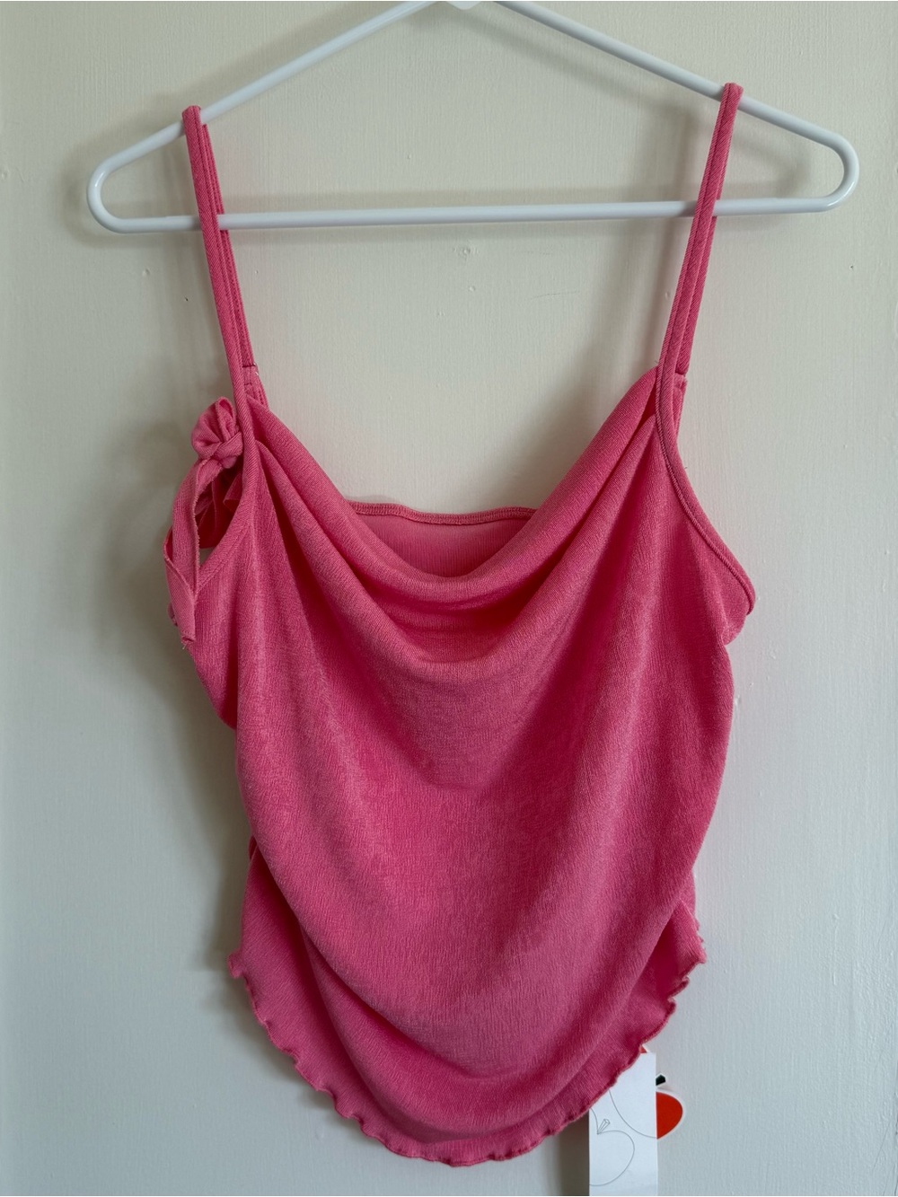 Cider Pink Draped Cowl Neck Tank